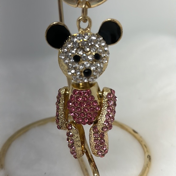 Keychain Rhinestone And Gold Tone Bear Pre-loved - Picture 5 of 6